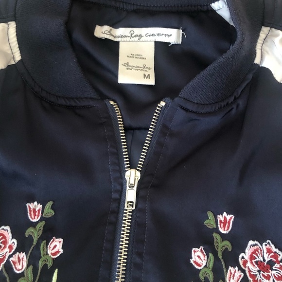 American Rag Embroidered Satin Jacket. - Picture 4 of 7